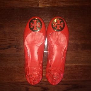 Tori Burch Minnie Flats in orange